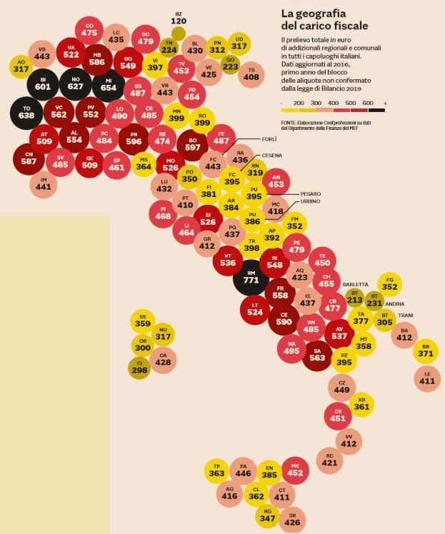 addizionali irpef regionali comunali