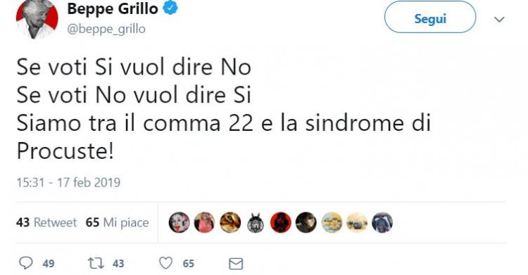 beppe grillo voto rousseau