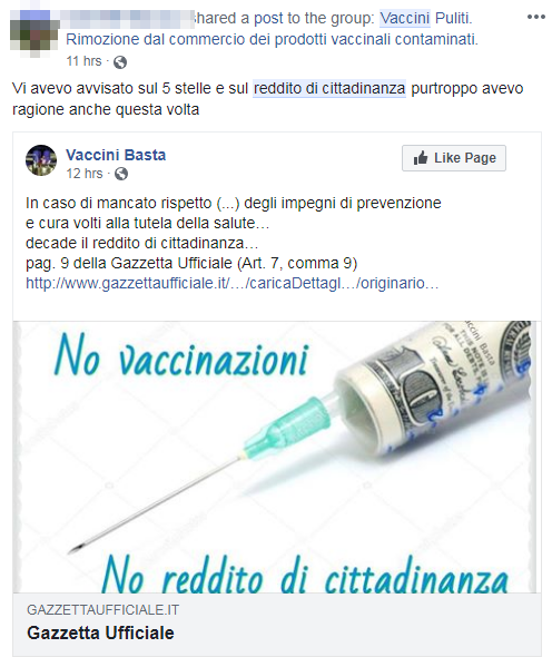 decadenza reddito di cittadinanza vaccinazioni obbligatorie - 4