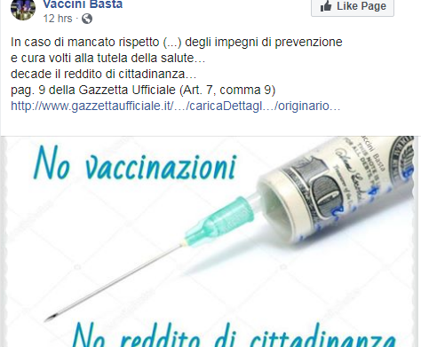 decadenza reddito di cittadinanza vaccinazioni obbligatorie - 5