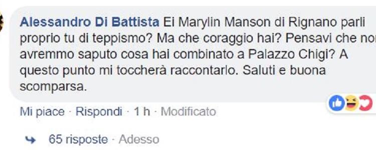 di battista commento renzi