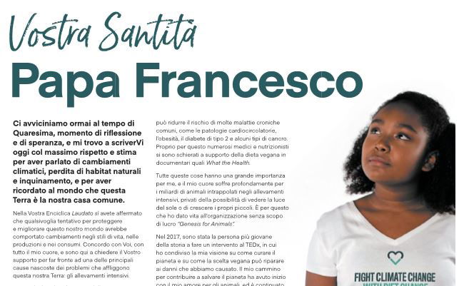 Million Dollar Vegan: il milione di dollari offerto se il Papa diventa vegano in Quaresima article-post