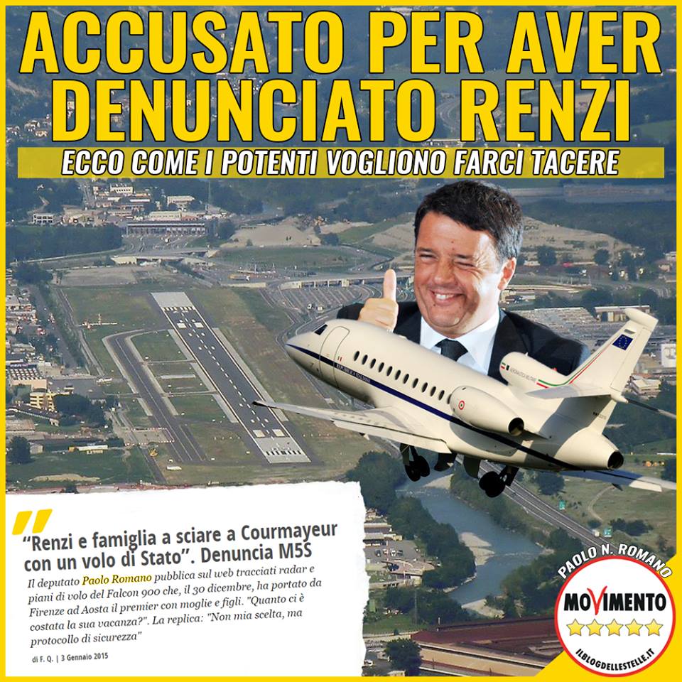 Paolo Romano: il deputato M5S indagato per i voli di Renzi article-post