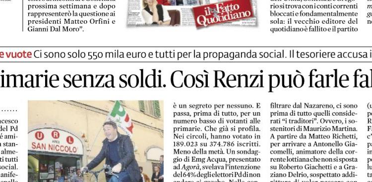 primarie renzi bonifazi parlamentari morosi