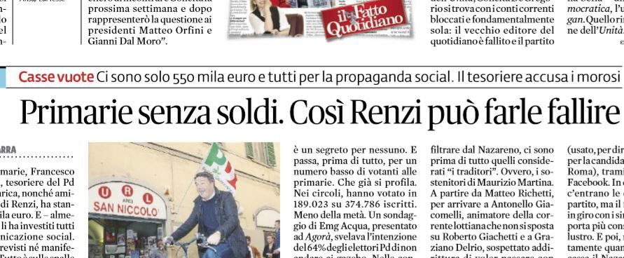 Il Fatto e il presunto piano per far saltare le primarie PD article-post
