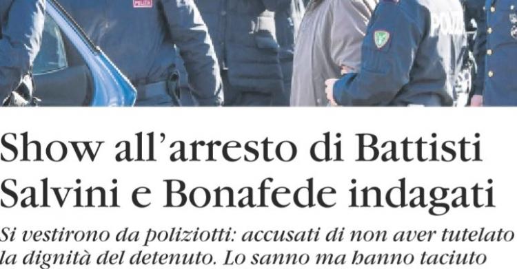 salvini bonafede indagati video battisti