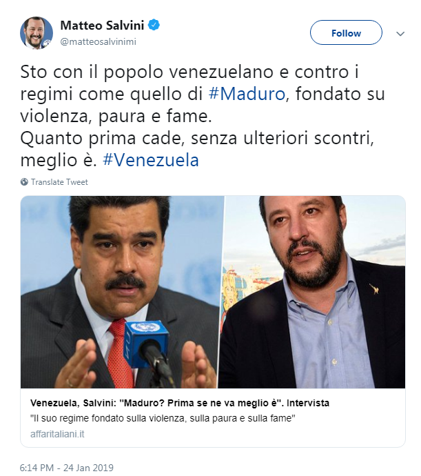salvini maduro venezuela guaidò - 1