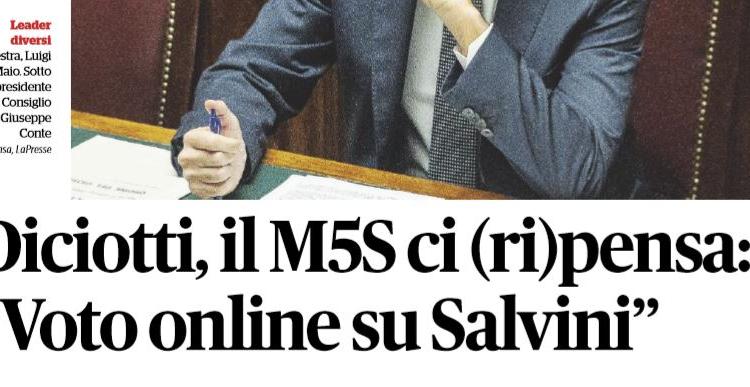 voto online m5s salvini diciotti