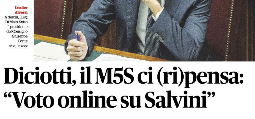 voto online m5s salvini diciotti