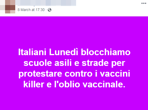 I genitori “free-vax” alle prese con l’ingresso a scuola dei bimbi non vaccinati l’11 marzo article-post