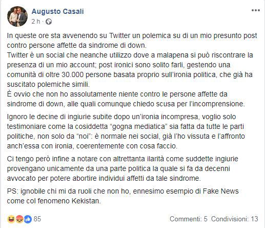 Augusto Casali il SMM della Lega che usa quei bambini per dire che