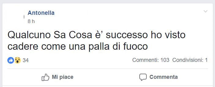 avvistamento bolide roma 2