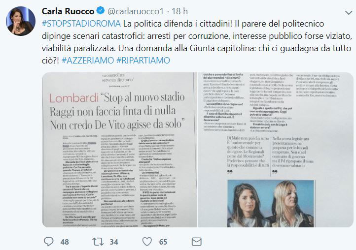 La carica dei grillini contro lo Stadio della Roma a Tor di Valle article-post