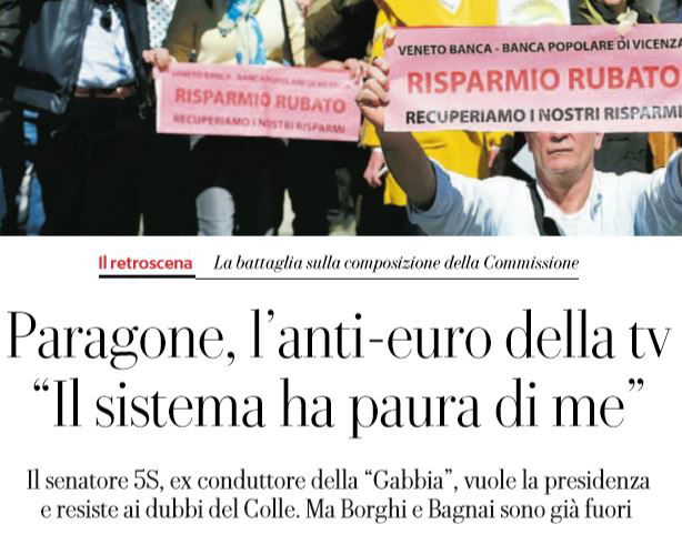 La Commissione Banche e i Poteri Forti che vogliono fermare Paragone article-post