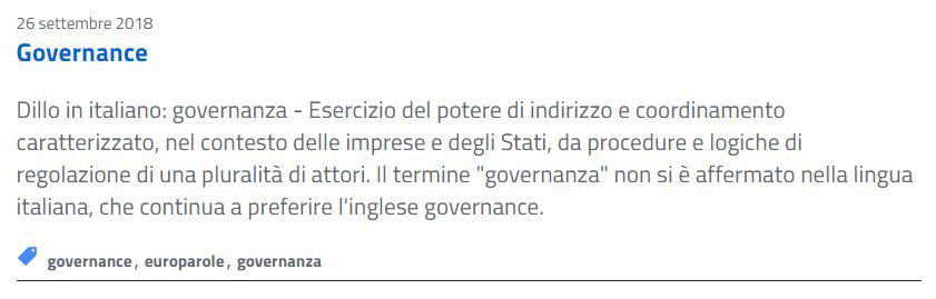 europarole governance