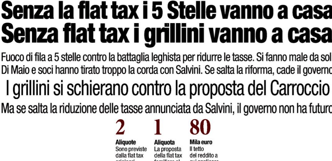 «Senza flat tax il M5S va a casa» article-post