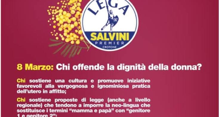 giancarlo cerrelli lega salvini premier crotone festa della donna