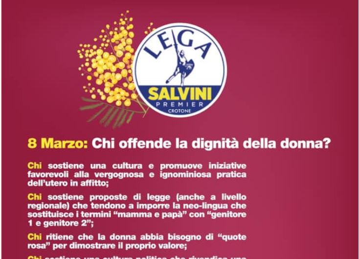Giancarlo Cerrelli: sentite il leghista del volantino di Crotone che vi spiega cos’è la donna article-post