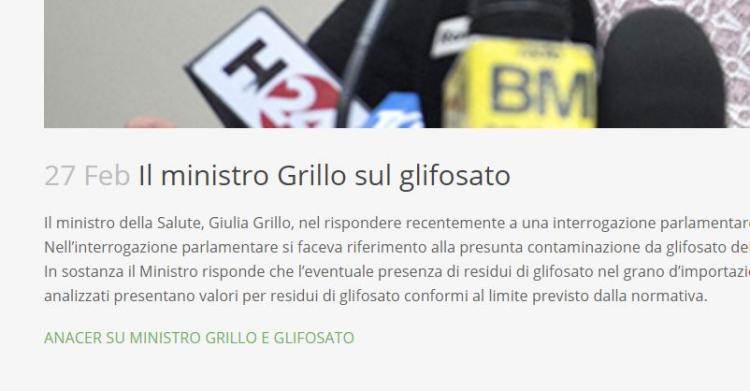 giulia grillo glifosato