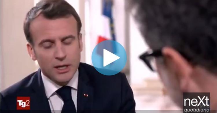 intervista fazio macron tg2