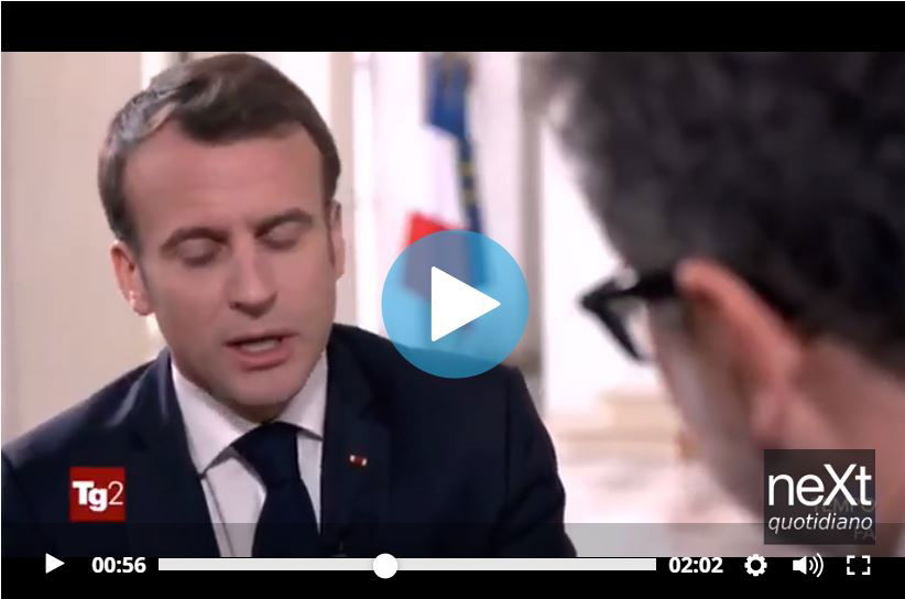 intervista fazio macron tg2