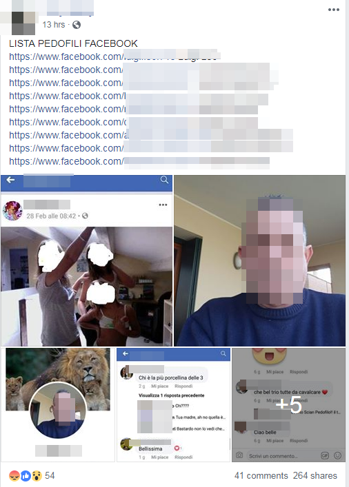 ronde pedofili facebook - 1