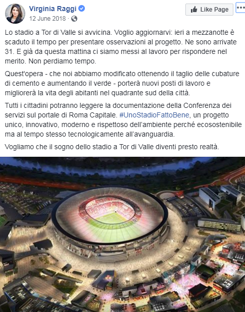 stadio della roma m5s de vito variante urbanistica danno erariale - 1