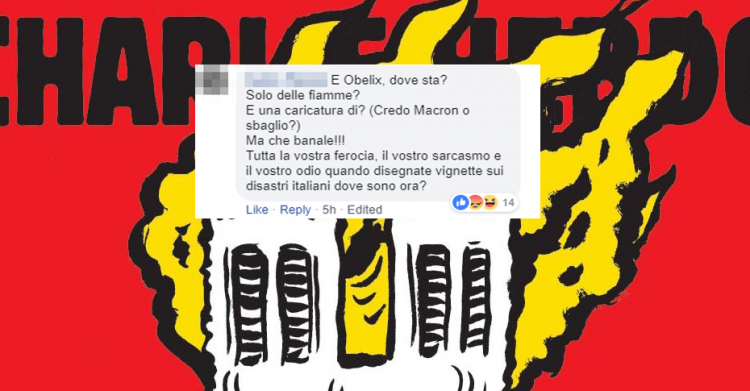 charlie hebdo notre-dame vignetta insulti italiani