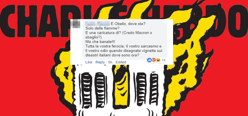 Gli italiani esportatori di idiozia e la vignetta di Charlie Hebdo su Notre-Dame article-post