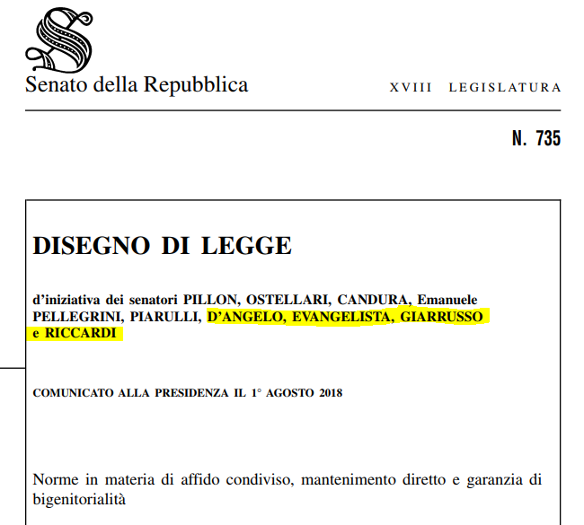 ddl pillon affido di maio - 2