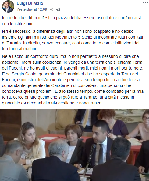 di maio ilva taranto associazioni - 1
