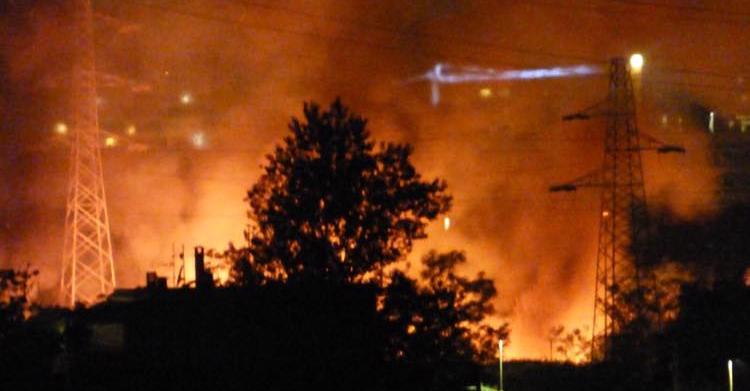 discarica abusiva via collatina incendio
