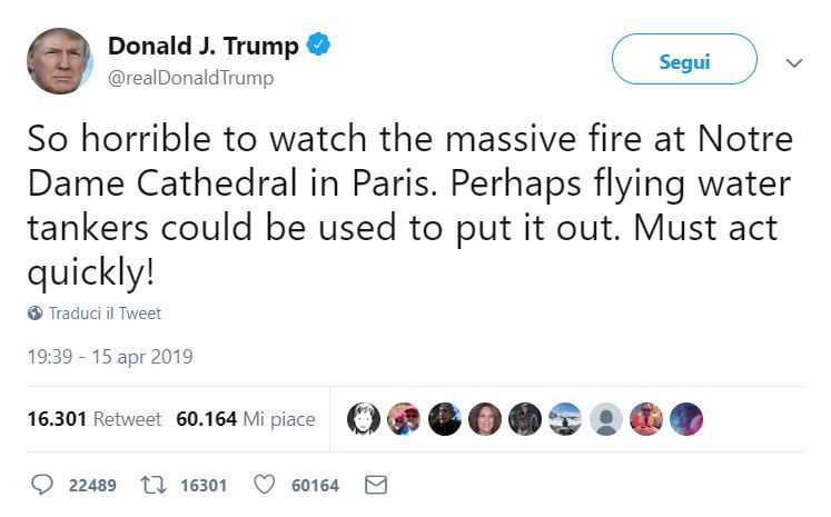 Notre-Dame, il consiglio di Donald Trump e la risposta della Protezione civile della Francia article-post
