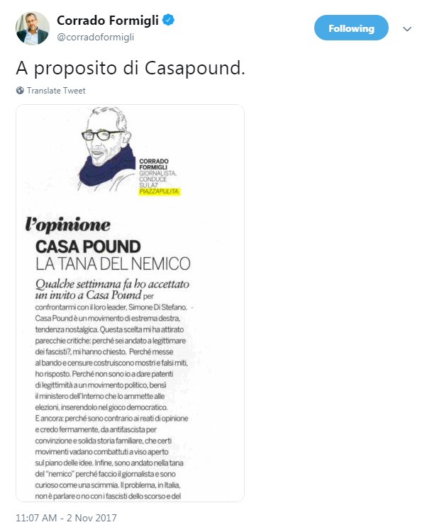 formigli piazzapulita rom italiani casapound - 2