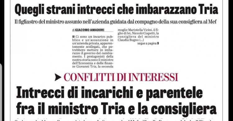 giovanni tria claudia bugno