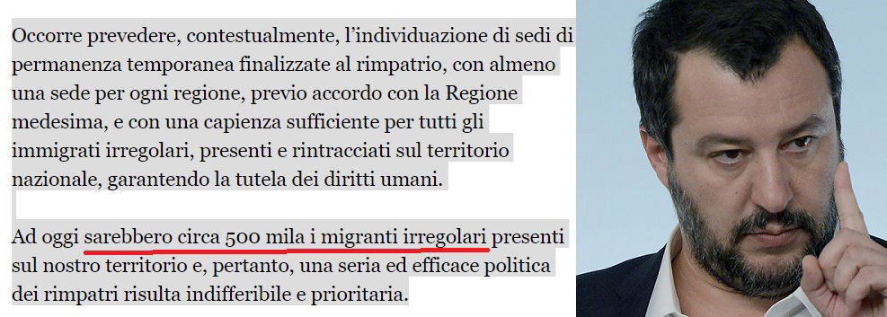 lega m5s contratto di governo clandestini