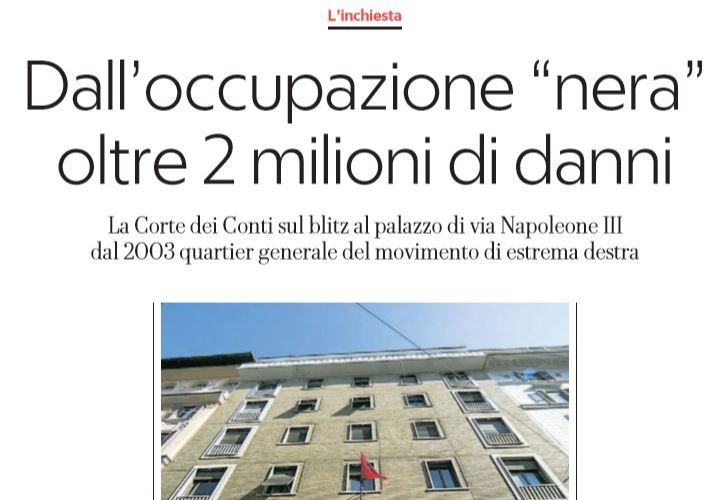 Casapound, l’occupazione di via Napoleone III costa due milioni di danni article-post