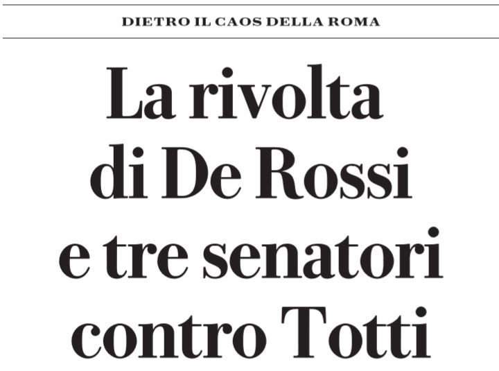 Chi è la talpa del retroscena di De Rossi e i tre senatori che vogliono Totti fuori? article-post