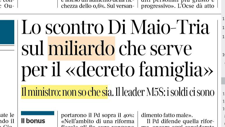Come Di Maio si è perso un miliardo per le famiglie article-post
