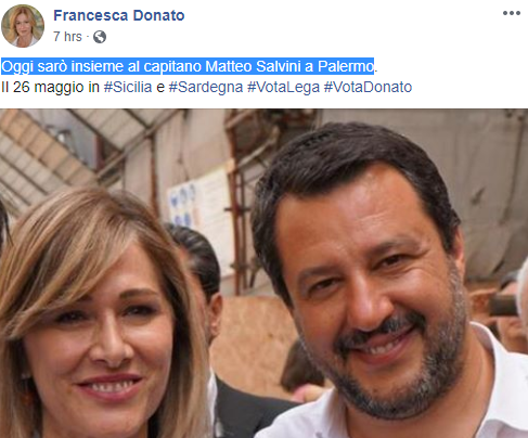 Francesca Donato, la sovranista che fa campagna elettorale sfruttando la Giornata della Legalità article-post