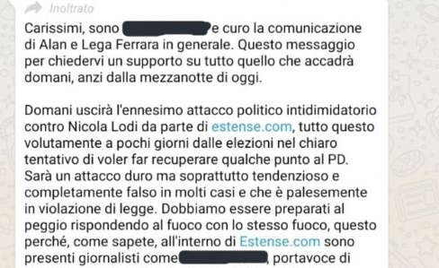 La shistorm della Lega di Ferrara per nascondere i vecchi guai giudiziari di un candidato article-post