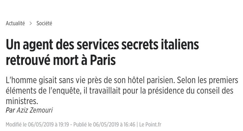 Massimo I.: l’uomo dei servizi segreti trovato morto a Parigi article-post