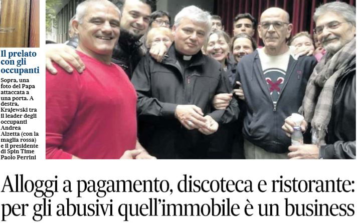 Il Messaggero e il “business” nel palazzo occupato di via Santa Croce article-post
