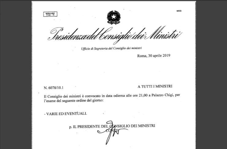 Cosa c’era dietro la convocazione del Consiglio dei ministri con le “varie ed eventuali” article-post