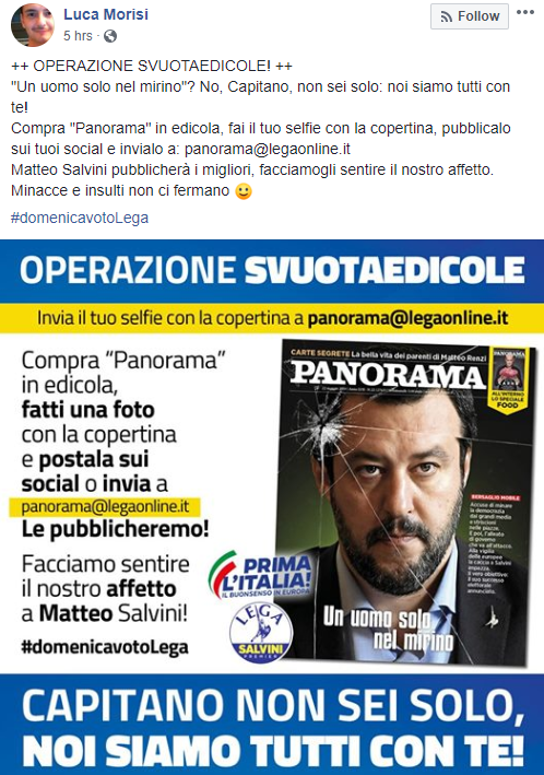 salvini selfie panorama copertina - 3