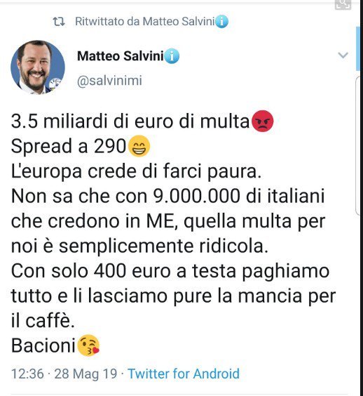 tweet fake salvini