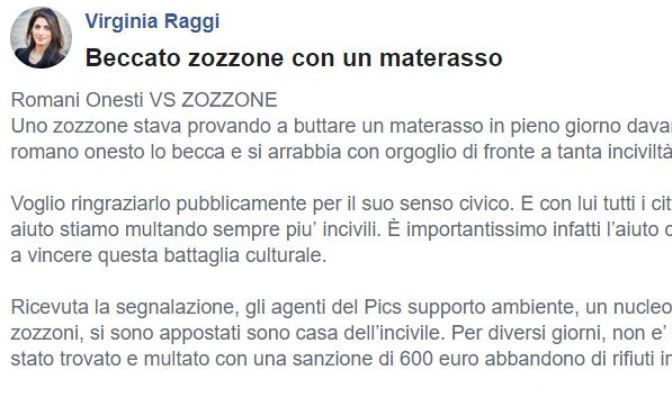 Virginia Raggi e la truffa del video dello zozzone di Torpignattara article-post