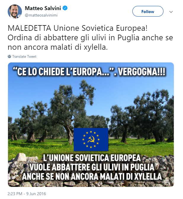 xylella salvini unione sovietica europea - 1