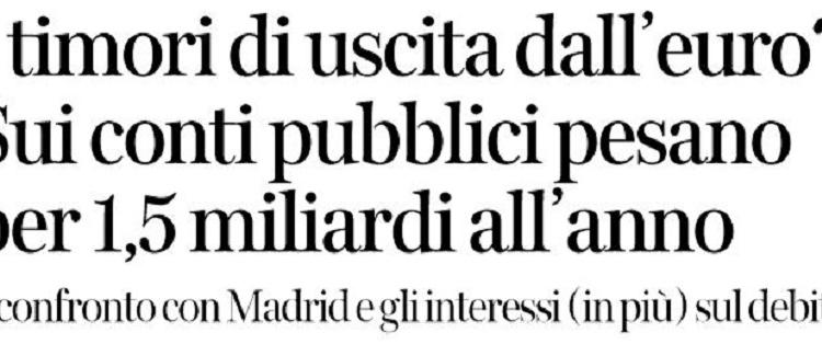 1,5 miliardi uscita dall'euro