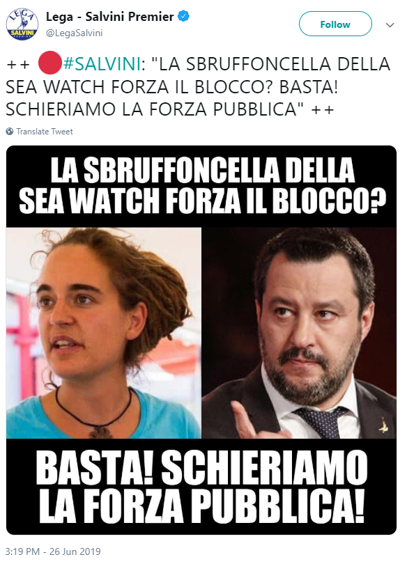 Carola Rackete sea watch salvini gogna - 2
